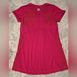 Pink Roxy Ventilated Short Sleeve Workout top